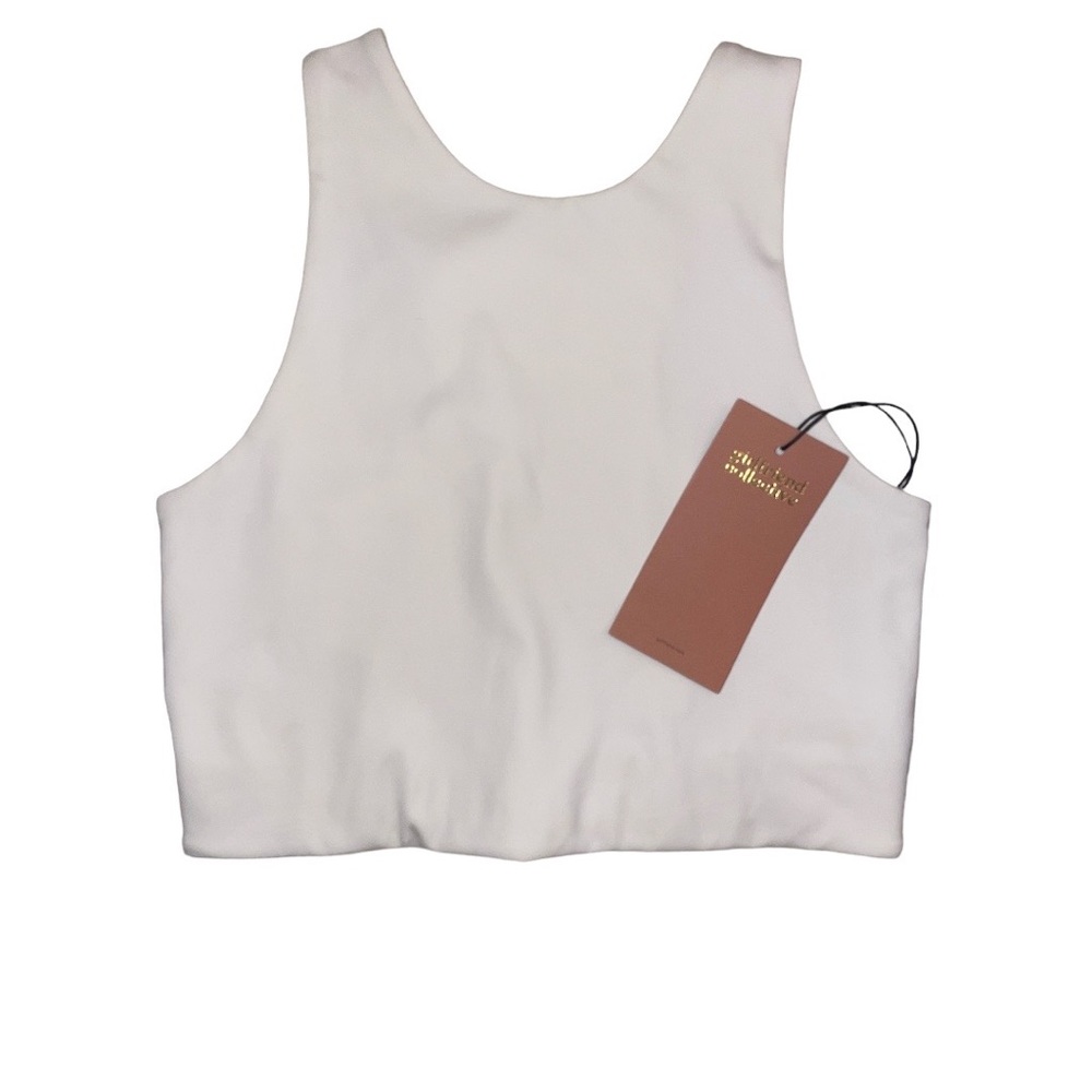 SOLD Girlfriend Collective Dylan Tank Bra Ivory NWT - women's small racerback